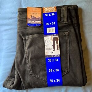 Original Weatherproof Vintage Pants Straight Canvas Bonded Fleece Lining